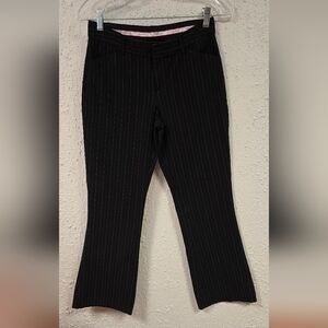 Tangent Black Pinstripe Flare Pants